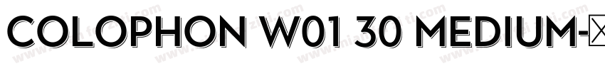 Colophon W01 30 Medium字体转换